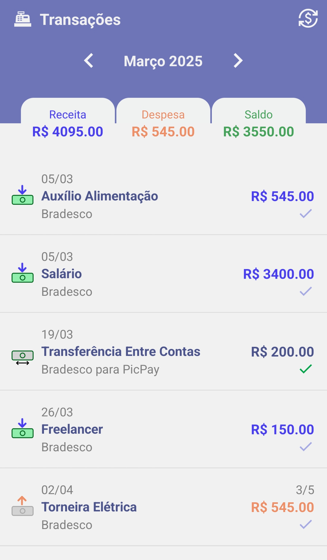 Transações